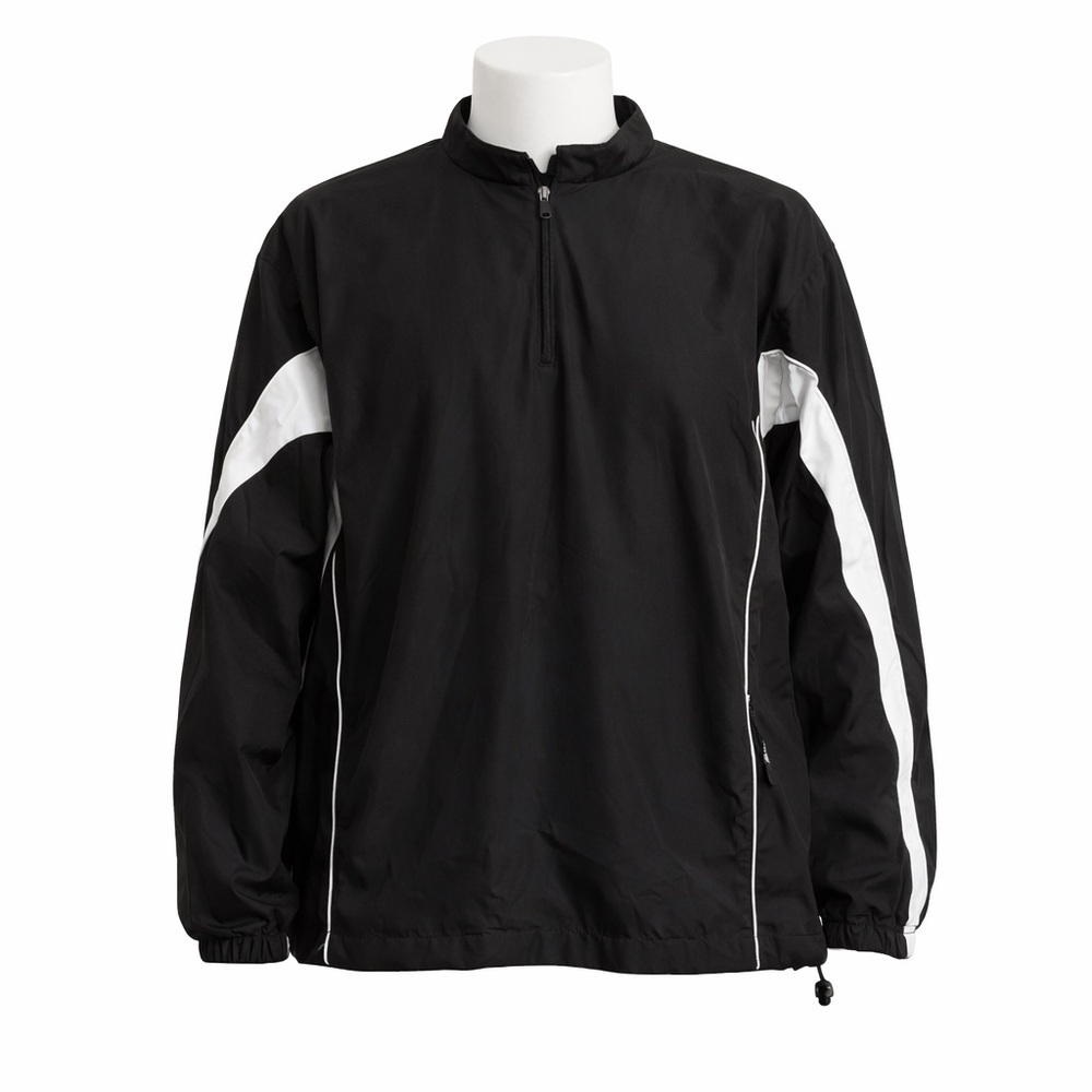 Size XXL Rawlings Men’s‎ Black White 1/4 Zip Windbreaker Pullover Shirt